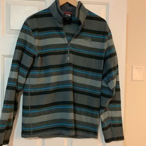 Men’s striped north face fleece
